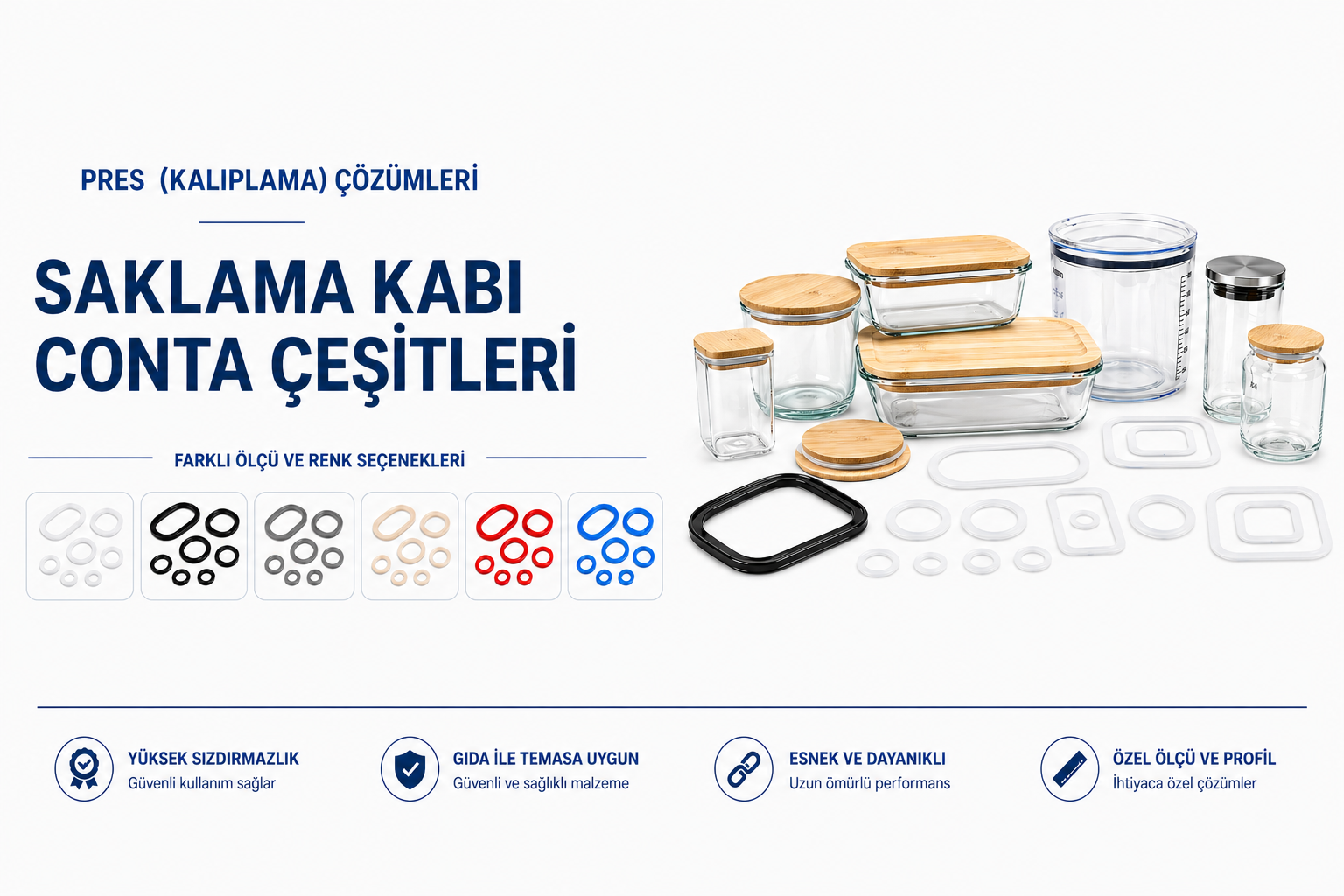 Saklama kabı conta çeşitleri